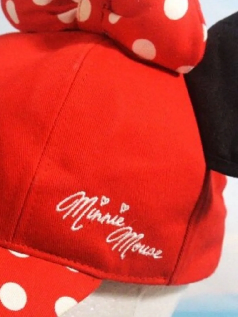 MINNIE MOUSE BASEBALL CAP with EARS YOUTH DISNEY PARKS